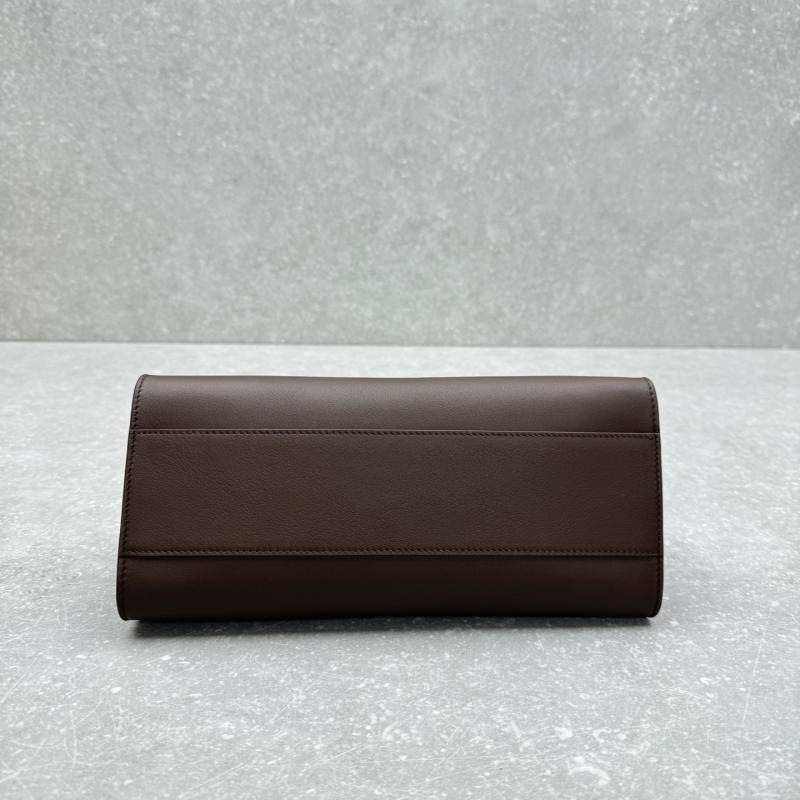 The Row Leather Peggy Clutch Coffee TR1879