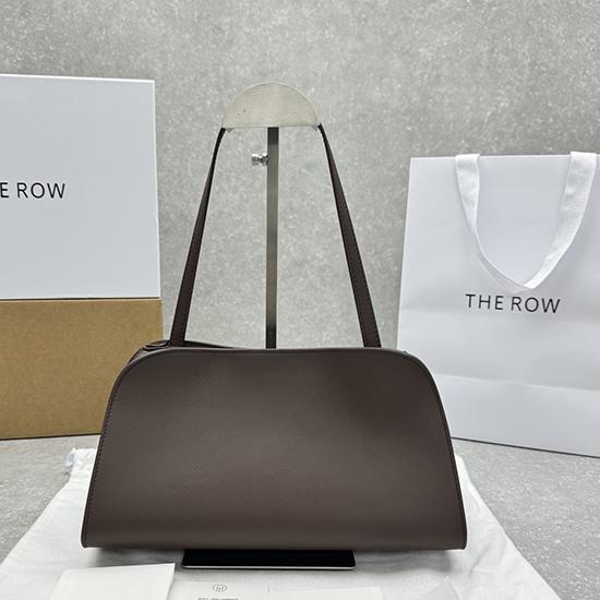 The Row Leather Peggy Clutch Coffee TR1879